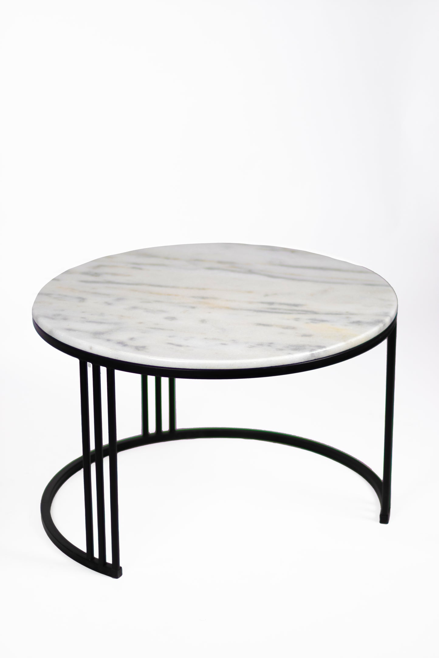 Steel and Marble Coffee Table