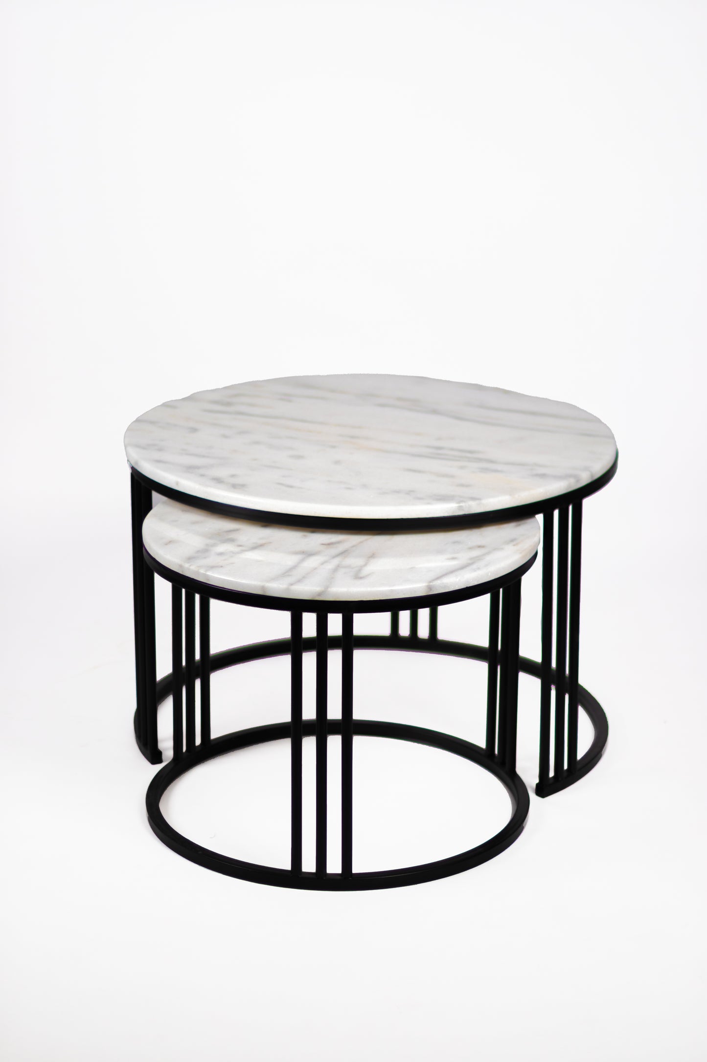 Steel and Marble Coffee Table